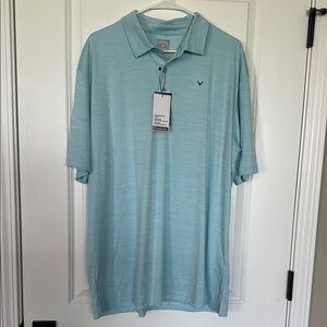 Callaway Blue Polo Shirt Classic Lightweight Design